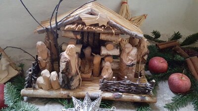 Krippenausstellung im Kreuzgang.
