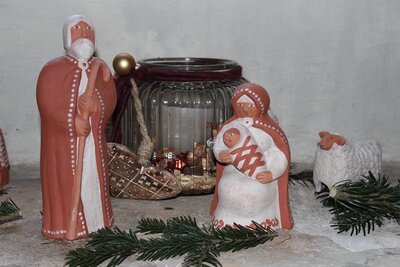 Krippenausstellung im Kreuzgang.